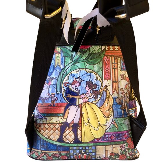 Disney Loungefly Princess Castle Beauty & the Beast BELLE Mini Backpack new - Picture 7 of 16